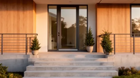 Nowoczesny ganek przed domem