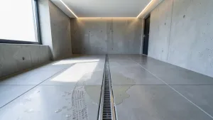 układanie płytek w garażu z odpływem